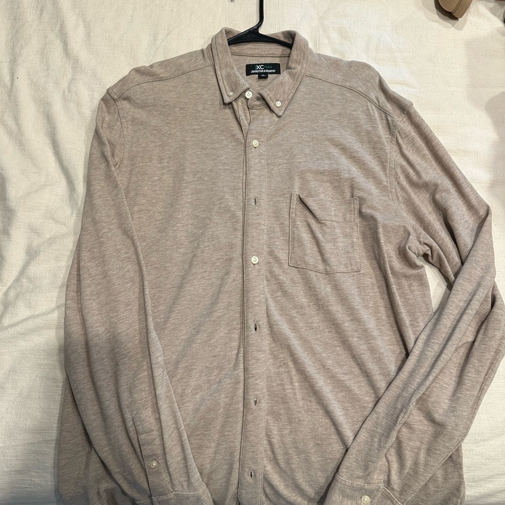 Johnston & Murphy Men's Beige Shirt